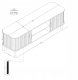 Edaxo Szafka rtv ryflowana SCAVA, 140 x 40 x 46 cm 10