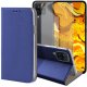 krainaGSM Etui z Klapką Do Samsung Galaxy A12 / M12 (Granatowe, Magnetyczne)   Szkło 1