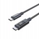 Kabel USB Choetech PD60W USB-C to USB-C Digital Display 1.2m Nylon Cable - black 1