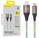 Blavec Szybki Kabel Blavec USB USB typ C wielokolorowy świecący RGB Neon PD 60W 1m 1