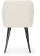 Selsey 4x Krzesło tapicerowane z przeszyciami kwadratowymi Kremowe LUXANO Czarne nogi tkanina Lumos 5