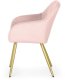 Selsey 6x Krzesło tapicerowane z przeszyciami kwadratowymi Pudrowy Róż LUXANO Złote nogi 4