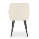 Fabryka Mebli Akord 2x Welurowe krzesło tapicerowane pikowane Kremowe DIAMANTE Czarne nogi 5