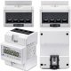Qoltec Trójfazowy elektroniczny licznik z resetem | miernik zużycia energii na szynę DIN | 400V | 100A | LCD | LED | 4P 12