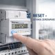 Qoltec Trójfazowy elektroniczny licznik z resetem | miernik zużycia energii na szynę DIN | 400V | 100A | LCD | LED | 4P 3