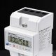 Qoltec Trójfazowy elektroniczny licznik z resetem | miernik zużycia energii na szynę DIN | 400V | 100A | LCD | LED | 4P 10