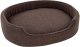 Welsti Owalne legowisko ortopedyczne kojec dla psa Welsti brązowy boucle XXL 100x80 antypoślizgowy 1