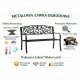 Lean Ławka Ogrodowa Taras Ogród Park Metalowa Oparcie WELCOME Czarna 127 cm 8