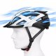 Wozinsky Kask rowerowy z odpinanym daszkiem i tylną lampką USB 54-57 cm - czarno-biały WOZINSKY 5