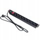 Netberg Listwa zasilająca Rack 19" NETBERG 8 gniazd z wyłącznikiem do szafy rack 1