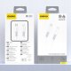 Kabel USB Dudao z miękkim silikonowym oplotem L25SX USB-C - Lightning 30W 1m Biały 2