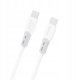 Kabel USB Dudao z silikonowym oplotem L25SC 60 W 2 m Biały 1