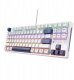 Klawiatura Klawiatura gamingowa Machenike K500B-B87 przewodowa mechaniczna podświetlana Red Switch - biała 4