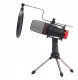 Mikrofon Marvo Marvo, mikrofon do streamowania MIC-02 bez regulacji głośności ze statywem 4
