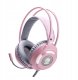 Słuchawki Marvo Marvo HG8936 słuchawki z mikrofonem różowa, podświetlona, 3.5 mm jack + USB 3