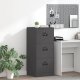 vidaXL vidaXL Szafka na dokumenty z szufladą Czarny 45,5 x 42 x 106,5 cm 1