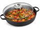 Patelnia KRISBERG Patelnia żeliwna wok 35cm z pokrywą KRISBERG KS-7742 1