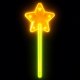 LeanToys Różdżka Fluorescencyjna Gwiazda Świecąca W Ciemności Stick Neon 22cm LEAN TOYS (27999) 4