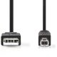 Nedis CCGB60100BK30 kabel USB USB 2.0 2 m USB A USB B Czarny 2