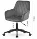 Krzesło biurowe OSKAR Krzesło obrotowe ROXY biurowe aksamit ciemnoszary na kółkach fotel 7