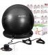 Virtufit VIRTUFIT PIŁKA GIMNASTYCZNA ANTI-BURST PRO Z POMPKĄ CZARNA 65 CM 2