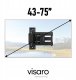 Grape Visaro WMA75 Full Motion TV Wall Mount for 43"-75" TVs, Black 7