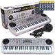M&Z KEYBOARD PIANINO elektroniczny ORGANY Mikrofon 54 kla Zasilacz+Baterie A 5
