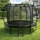 Lean Sport Trampolina Ogrodowa LEAN Z Siatką Wewnętrzną Czarno-Zielona 252CM 8FT 2
