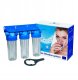 Aquafilter Potrójny Filtr Wody Przepływowy AQUAFILTER do Domu NARUROWY 3/4" Wkłady 10" 11