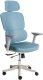 Krzesło biurowe Beliani Fotel biurowy Obrotowy VISCOUNT Niebieski 1