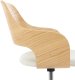 Krzesło biurowe Beliani Fotel biurowy lniany jasne drewno z jasnobeżowym NOVATO 5