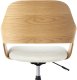 Krzesło biurowe Beliani Fotel biurowy lniany jasne drewno z jasnobeżowym NOVATO 6