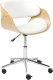Krzesło biurowe Beliani Fotel biurowy jasne drewno z białym PALATKA 1