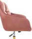 Krzesło biurowe Beliani Krzesło obrotowe PALMDALE Welur Różowy 8