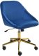Krzesło biurowe Beliani Krzesło obrotowe BARDSDALE Welur Granatowy 1