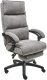 Krzesło biurowe Beliani Fotel biurowy Z wysuwanym podnóżkiem EATON Szenil Szary 1