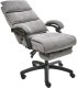 Krzesło biurowe Beliani Fotel biurowy Z wysuwanym podnóżkiem EATON Szenil Szary 5