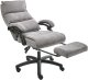 Krzesło biurowe Beliani Fotel biurowy Z wysuwanym podnóżkiem EATON Szenil Szary 6