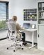 Krzesło biurowe Beliani Fotel biurowy Obrotowy PARTNER Szary 4