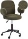 Krzesło biurowe Beliani Krzesło biurowe boucle ciemnozielone MORAGA 1