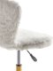 Krzesło biurowe Beliani Krzesło biurowe regulowane sztuczne futro białe MARGATE 7