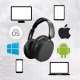 Słuchawki JG Smart Słuchawki Nauszne Bluetooth 5.3 ANC Mikrofon Mini Jack 3.5mm 5