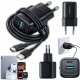 Ładowarka Joyroom Ładowarka sieciowa Joyroom JR-TG7 33W USB-A + USB-C z kablem 30W USB-C - Lightning 1m - czarna 1