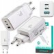 Ładowarka Joyroom Ładowarka sieciowa Joyroom JR-TG10 65W GaN 2x USB-C + USB-A z kablem 100W USB-C - USB-C 1.2m - biała 1
