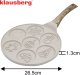 Patelnia Klausberg Patelnia do placków, bożonarodzeniowe wzory, aluminiowa, powłoka nieprzywierająca, beżowa, ?26,5 cm, klausberg, kb-7970 7