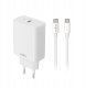 Ładowarka TelForceOne Maxlife ładowarka sieciowa PD QC MXTC-10-20C 1x USB-C 20W biała + kabel USB-C - USB-C 20W 1