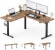 Biurko SENSE7 Nojo Light Corner Ciemnobrązowe 160 cm x 140 cm Dark Brown 1