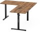 Biurko SENSE7 Nojo Light Corner Ciemnobrązowe 160 cm x 140 cm Dark Brown 11