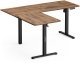 Biurko SENSE7 Nojo Light Corner Ciemnobrązowe 160 cm x 140 cm Dark Brown 9