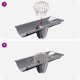 vidaXL Osłona na liście rynny 2 pcs srebrny 160 mm Stal nierdzewna 9